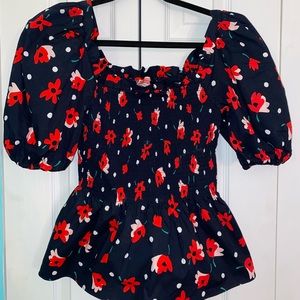 Kate Spade floral blouse. Size XS